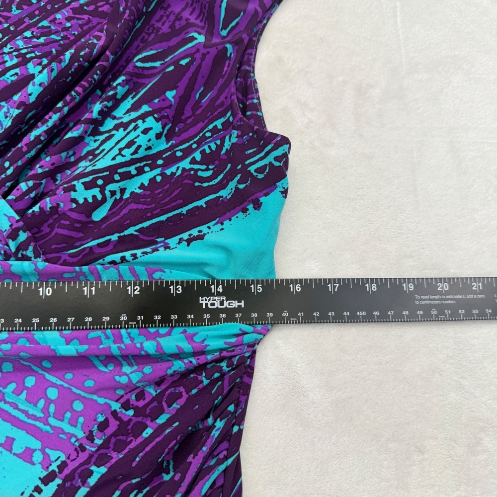 NEW Lauren Ralph Lauren Dress Womens 10 Paisley Sheath Ruched V-Neck NWOT - Picture 13 of 15